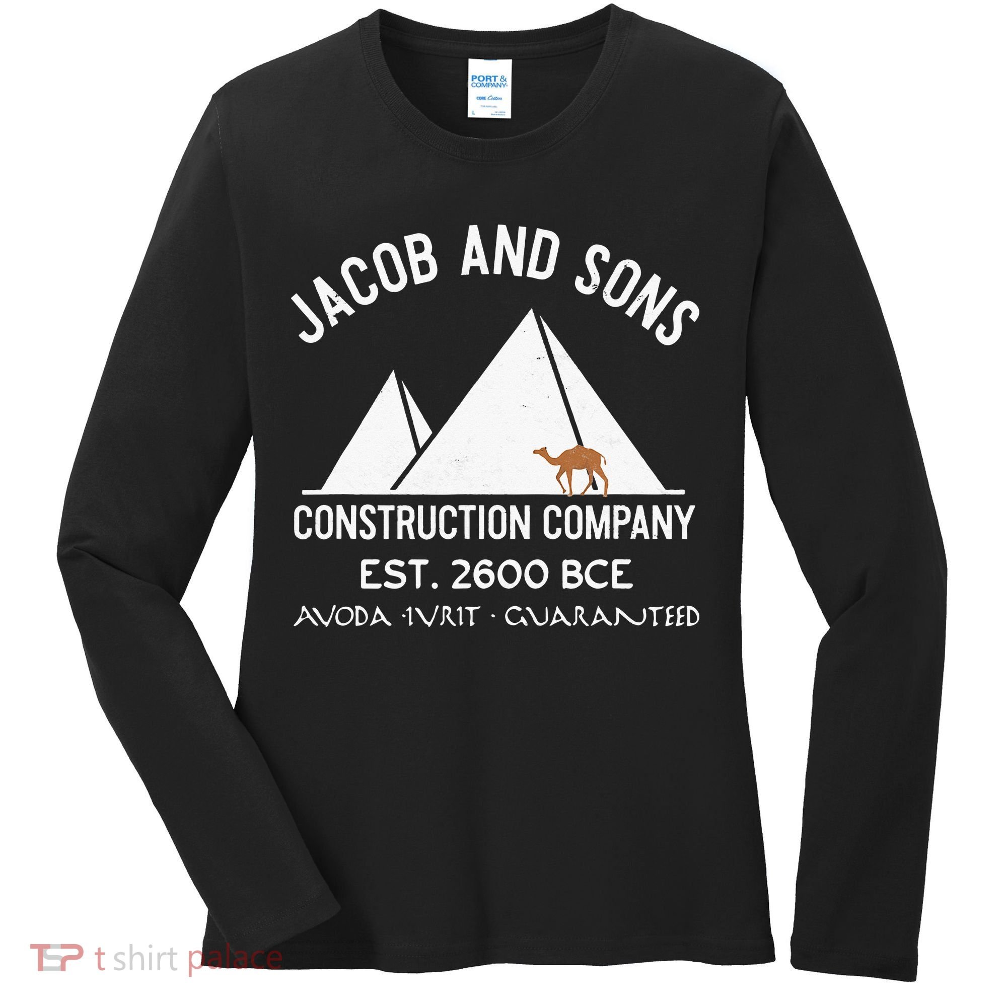 Funny Passover Hebrew Construction Egypt Pyramids Builders Women's Long Sleeve Shirt