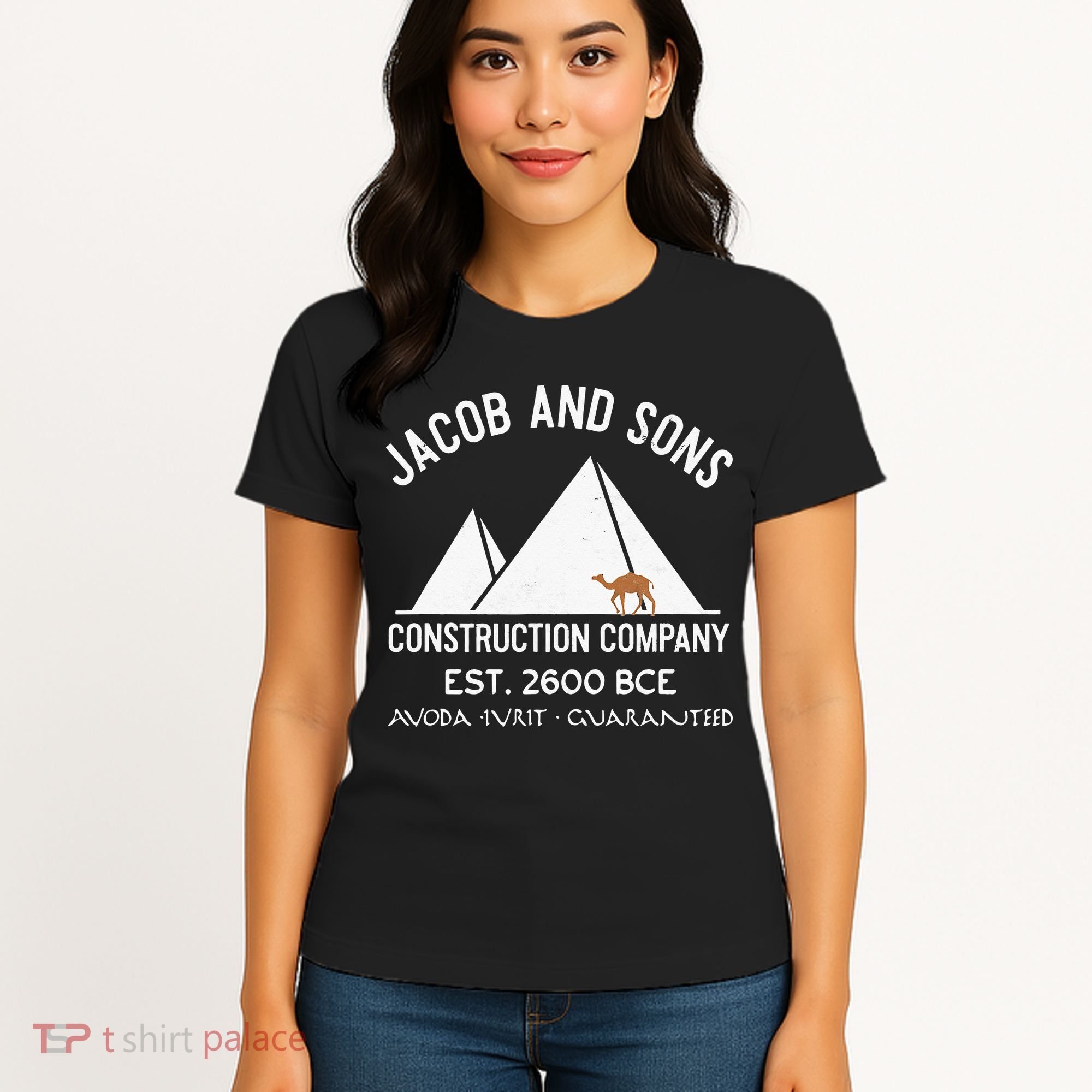 Funny Passover Hebrew Construction Egypt Pyramids Builders Women's T-Shirt