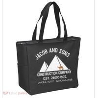 Funny Passover Hebrew Construction Egypt Pyramids Builders Tote Bag thumb 2