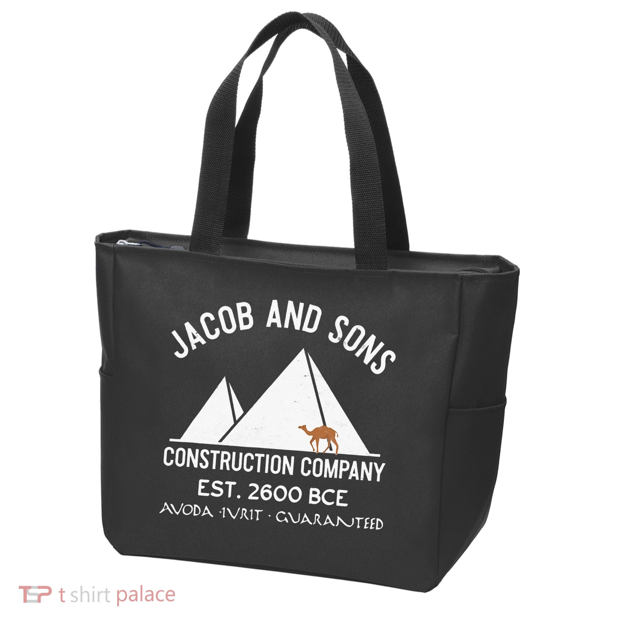 Funny Passover Hebrew Construction Egypt Pyramids Builders Tote Bag