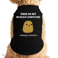 Funny Potato Humour This Is My Human Costume Halloween Potato Doggie Tank thumb 0
