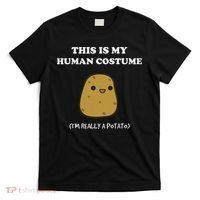 Funny Potato Humour This Is My Human Costume Halloween Potato T-Shirt thumb 0