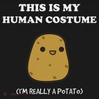 Funny Potato Humour This Is My Human Costume Halloween Potato Women's Hoodie thumb 2