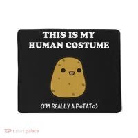 Funny Potato Humour This Is My Human Costume Halloween Potato Mousepad thumb 0