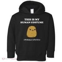 Funny Potato Humour This Is My Human Costume Halloween Potato Toddler Hoodie thumb 0