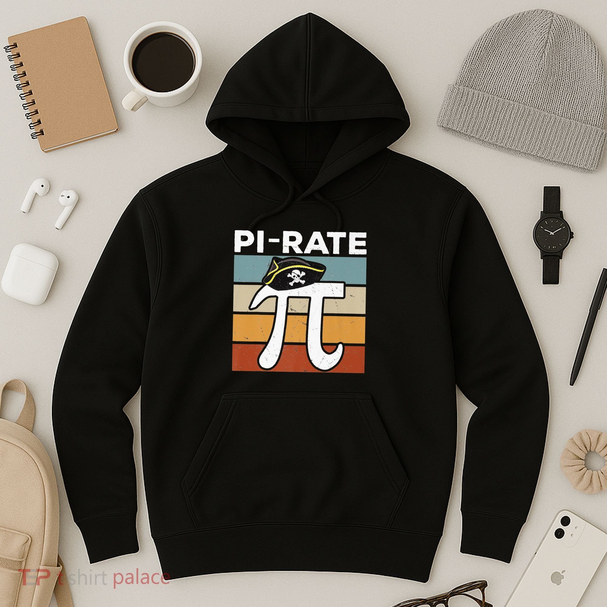Funny Pi-rate - Happy Pi Day Math Geek Pirate Lover Hoodie