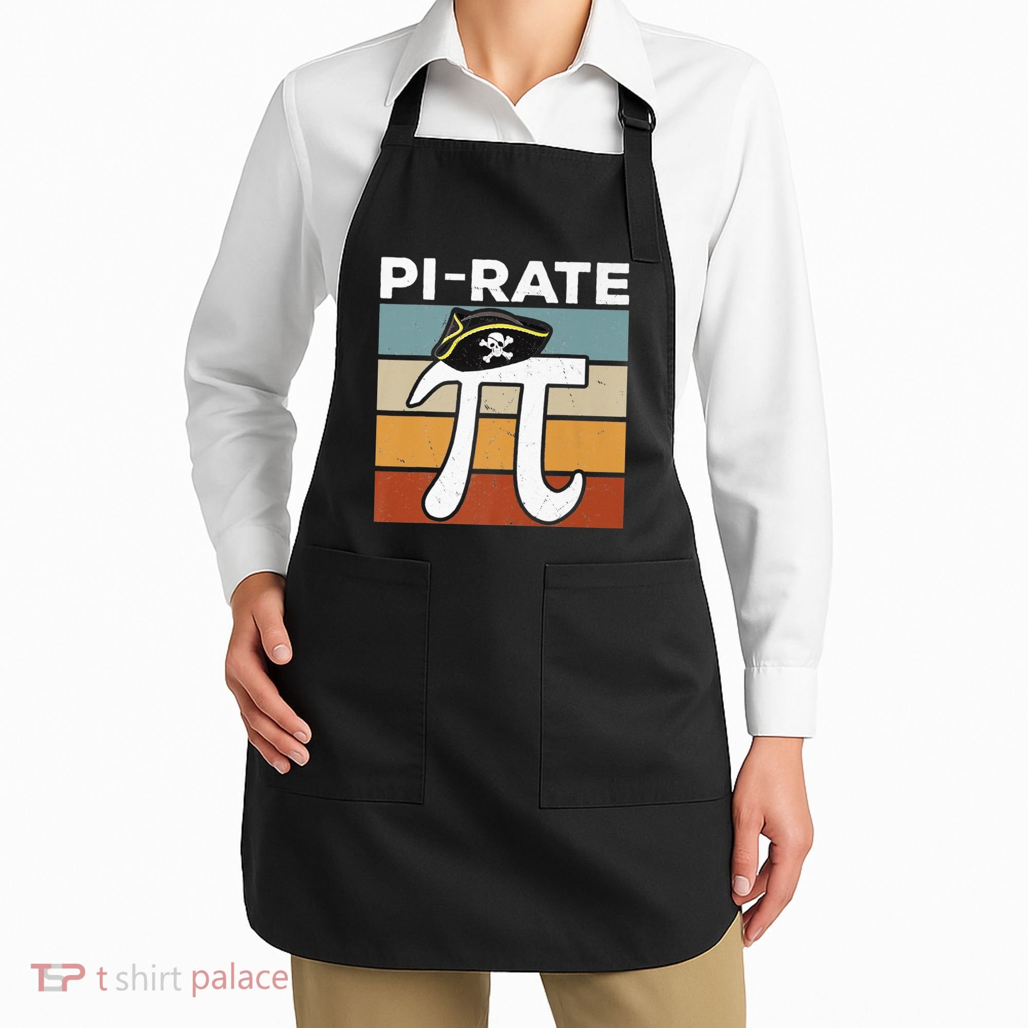 Funny Pi-rate - Happy Pi Day Math Geek Pirate Lover Apron