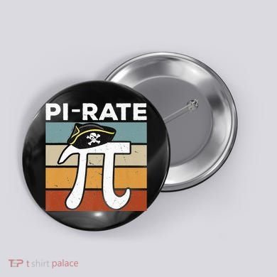 Funny Pi-rate - Happy Pi Day Math Geek Pirate Lover Button