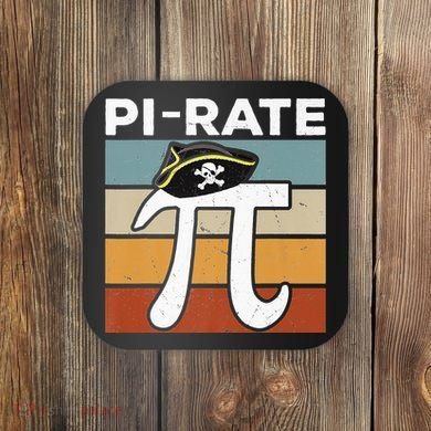 Funny Pi-rate - Happy Pi Day Math Geek Pirate Lover Coaster