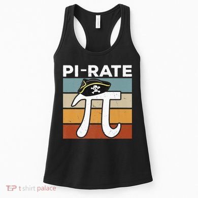 Funny Pi-rate - Happy Pi Day Math Geek Pirate Lover Women's Tank Top