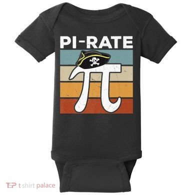Funny Pi-rate - Happy Pi Day Math Geek Pirate Lover Baby Bodysuit
