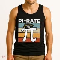 Funny Pi-rate - Happy Pi Day Math Geek Pirate Lover Tank Top thumb 3