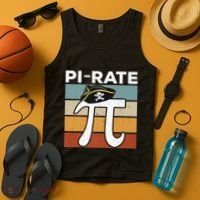 Funny Pi-rate - Happy Pi Day Math Geek Pirate Lover Tank Top thumb 4