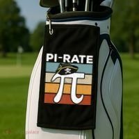Funny Pi-rate - Happy Pi Day Math Geek Pirate Lover Golf Towel thumb 2