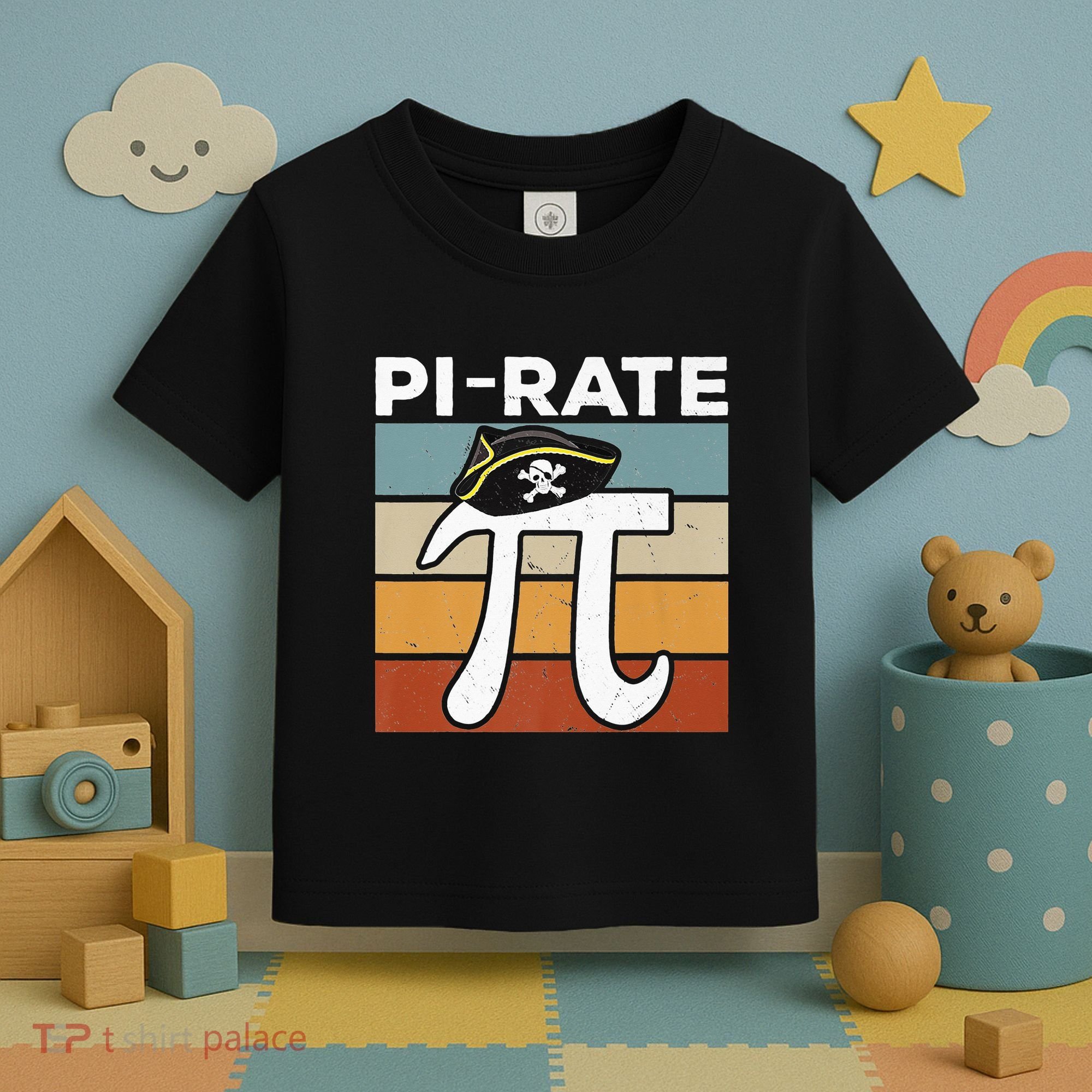 Funny Pi-rate - Happy Pi Day Math Geek Pirate Lover Toddler T-Shirt