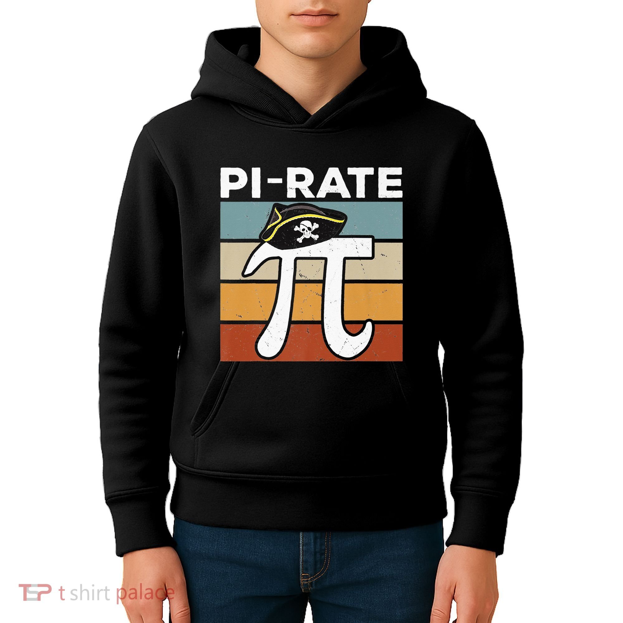 Funny Pi-rate - Happy Pi Day Math Geek Pirate Lover Kids Hoodie