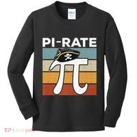 Funny Pi-rate - Happy Pi Day Math Geek Pirate Lover Kids Long Sleeve Shirt thumb 0