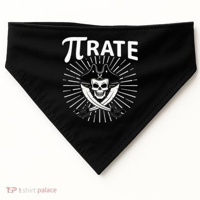 Funny Pi-Rate Happy Pi Day Math Pirate Pun USA-Made Doggie Bandana