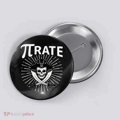Funny Pi-Rate Happy Pi Day Math Pirate Pun Button
