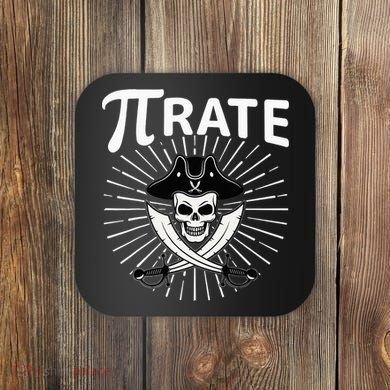 Funny Pi-Rate Happy Pi Day Math Pirate Pun Coaster