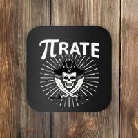 Funny Pi-Rate Happy Pi Day Math Pirate Pun Coaster thumb 0