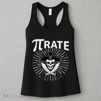 Funny Pi-Rate Happy Pi Day Math Pirate Pun Women's Tank Top thumb 3