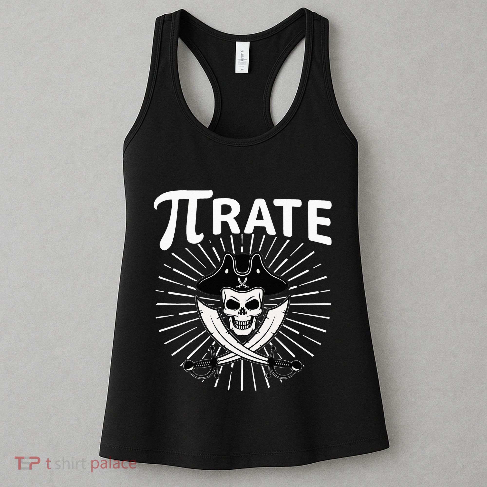 Funny Pi-Rate Happy Pi Day Math Pirate Pun Women's Tank Top