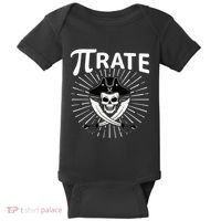 Funny Pi-Rate Happy Pi Day Math Pirate Pun Baby Bodysuit thumb 0