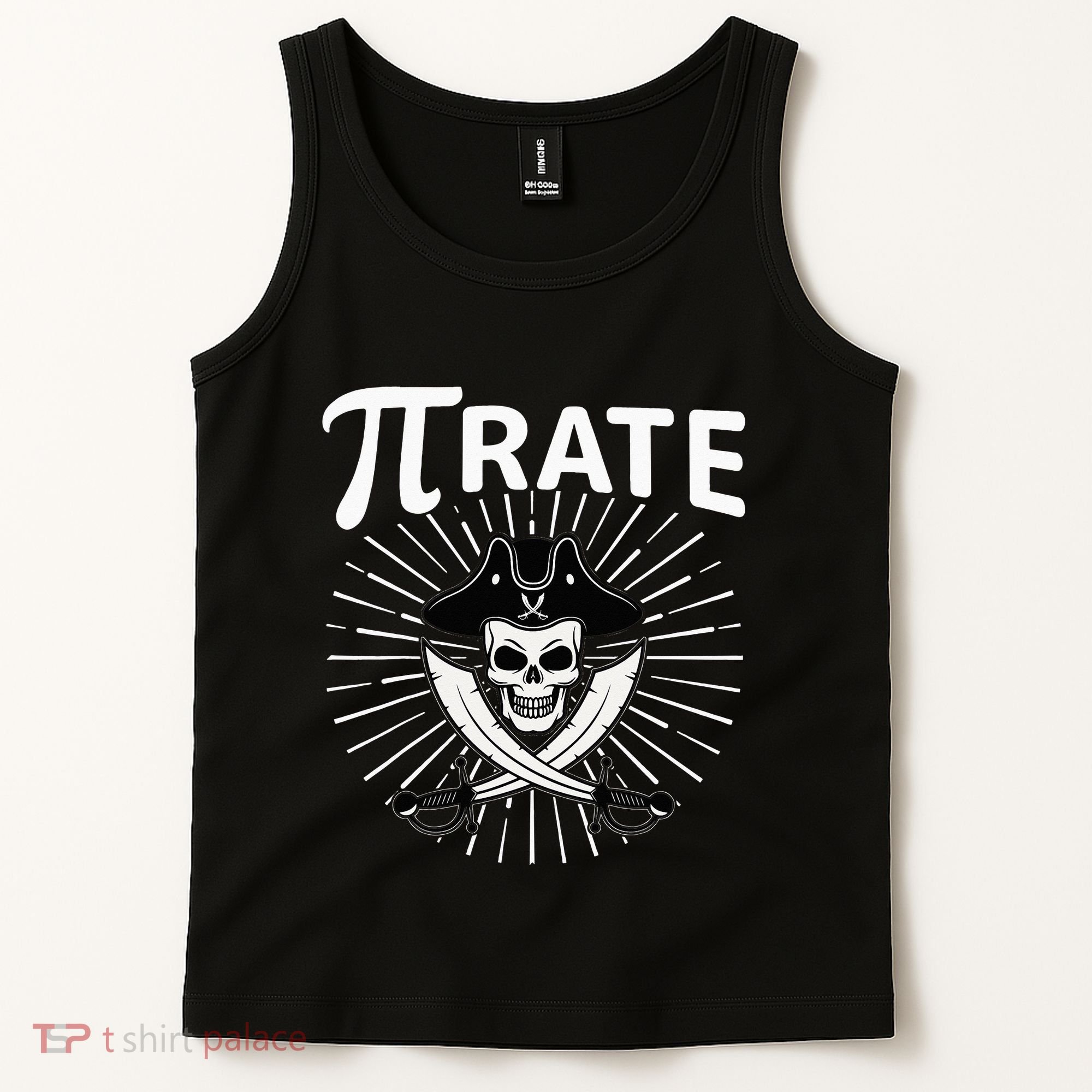 Funny Pi-Rate Happy Pi Day Math Pirate Pun Tank Top