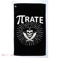 Funny Pi-Rate Happy Pi Day Math Pirate Pun Golf Towel thumb 0