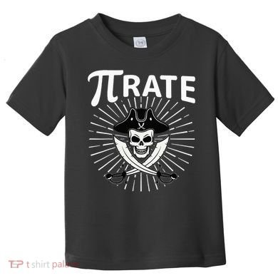 Funny Pi-Rate Happy Pi Day Math Pirate Pun Toddler T-Shirt