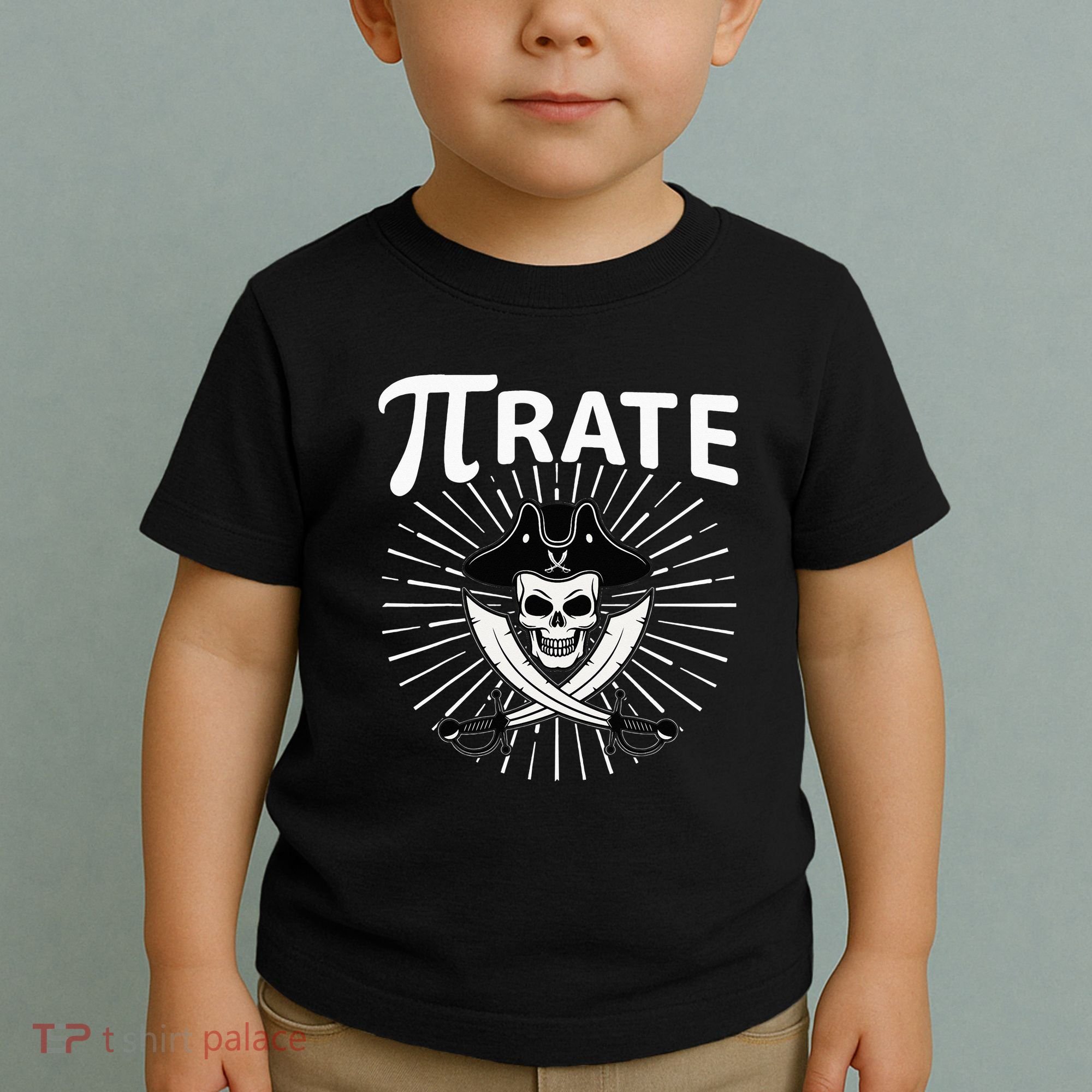 Funny Pi-Rate Happy Pi Day Math Pirate Pun Toddler T-Shirt