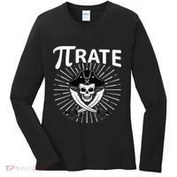 Funny Pi-Rate Happy Pi Day Math Pirate Pun Women's Long Sleeve Shirt thumb 0