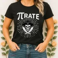 Funny Pi-Rate Happy Pi Day Math Pirate Pun Women's T-Shirt thumb 2