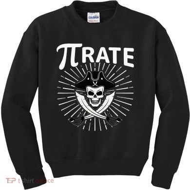 Funny Pi-Rate Happy Pi Day Math Pirate Pun Kids Sweatshirt