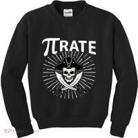 Funny Pi-Rate Happy Pi Day Math Pirate Pun Kids Sweatshirt thumb 0
