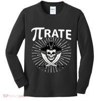 Funny Pi-Rate Happy Pi Day Math Pirate Pun Kids Long Sleeve Shirt thumb 0