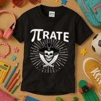 Funny Pi-Rate Happy Pi Day Math Pirate Pun Kids T-Shirt thumb 3