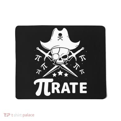 Funny Pi-Rate Happy Pi Day Math Pirate Pun Mousepad