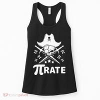 Funny Pi-Rate Happy Pi Day Math Pirate Pun Women's Tank Top thumb 0