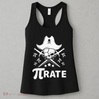 Funny Pi-Rate Happy Pi Day Math Pirate Pun Women's Tank Top thumb 3
