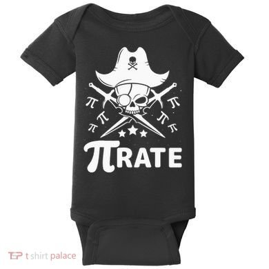 Funny Pi-Rate Happy Pi Day Math Pirate Pun Baby Bodysuit