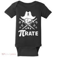 Funny Pi-Rate Happy Pi Day Math Pirate Pun Baby Bodysuit thumb 0