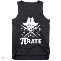 Funny Pi-Rate Happy Pi Day Math Pirate Pun Tank Top thumb 0