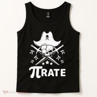 Funny Pi-Rate Happy Pi Day Math Pirate Pun Tank Top thumb 2