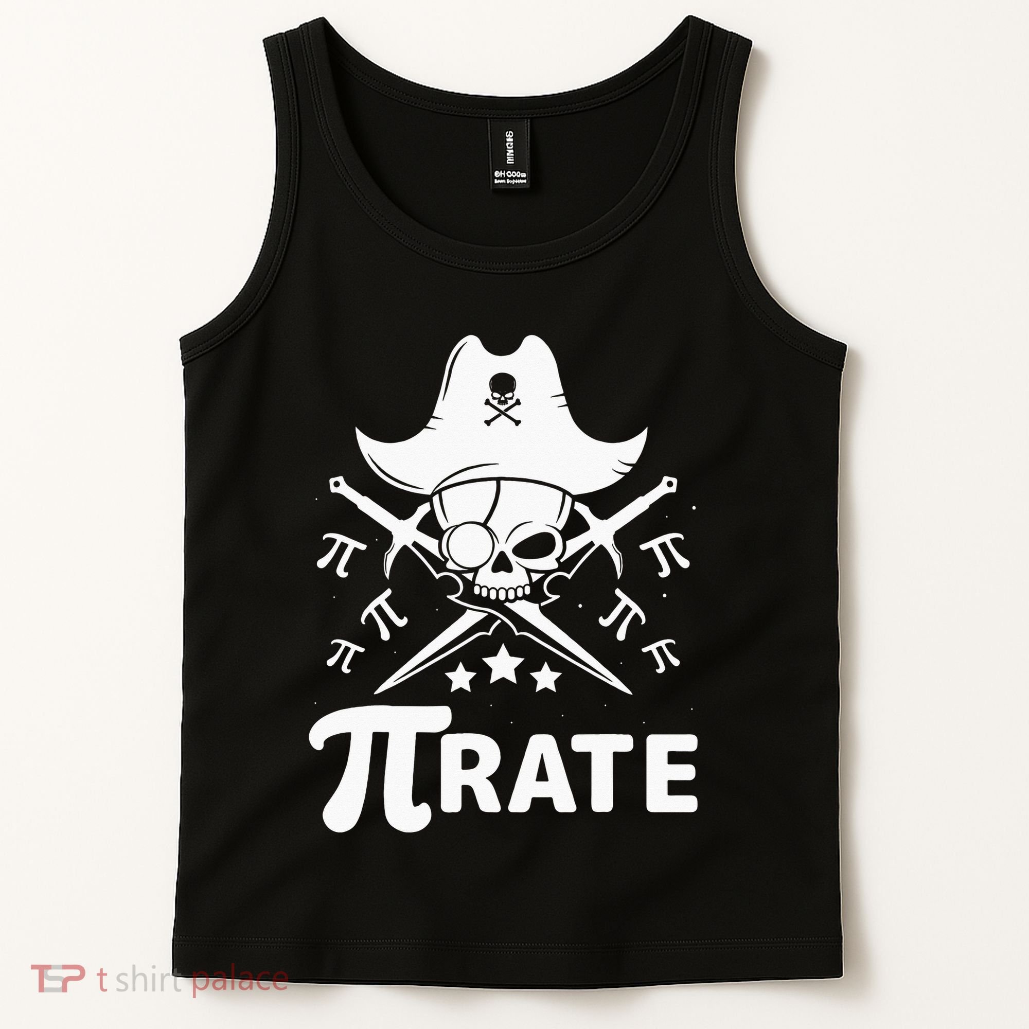 Funny Pi-Rate Happy Pi Day Math Pirate Pun Tank Top