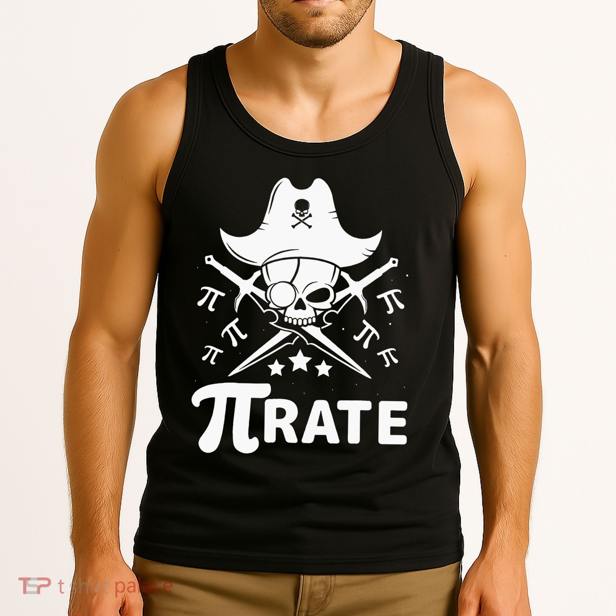 Funny Pi-Rate Happy Pi Day Math Pirate Pun Tank Top