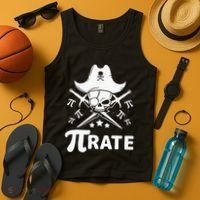 Funny Pi-Rate Happy Pi Day Math Pirate Pun Tank Top thumb 4