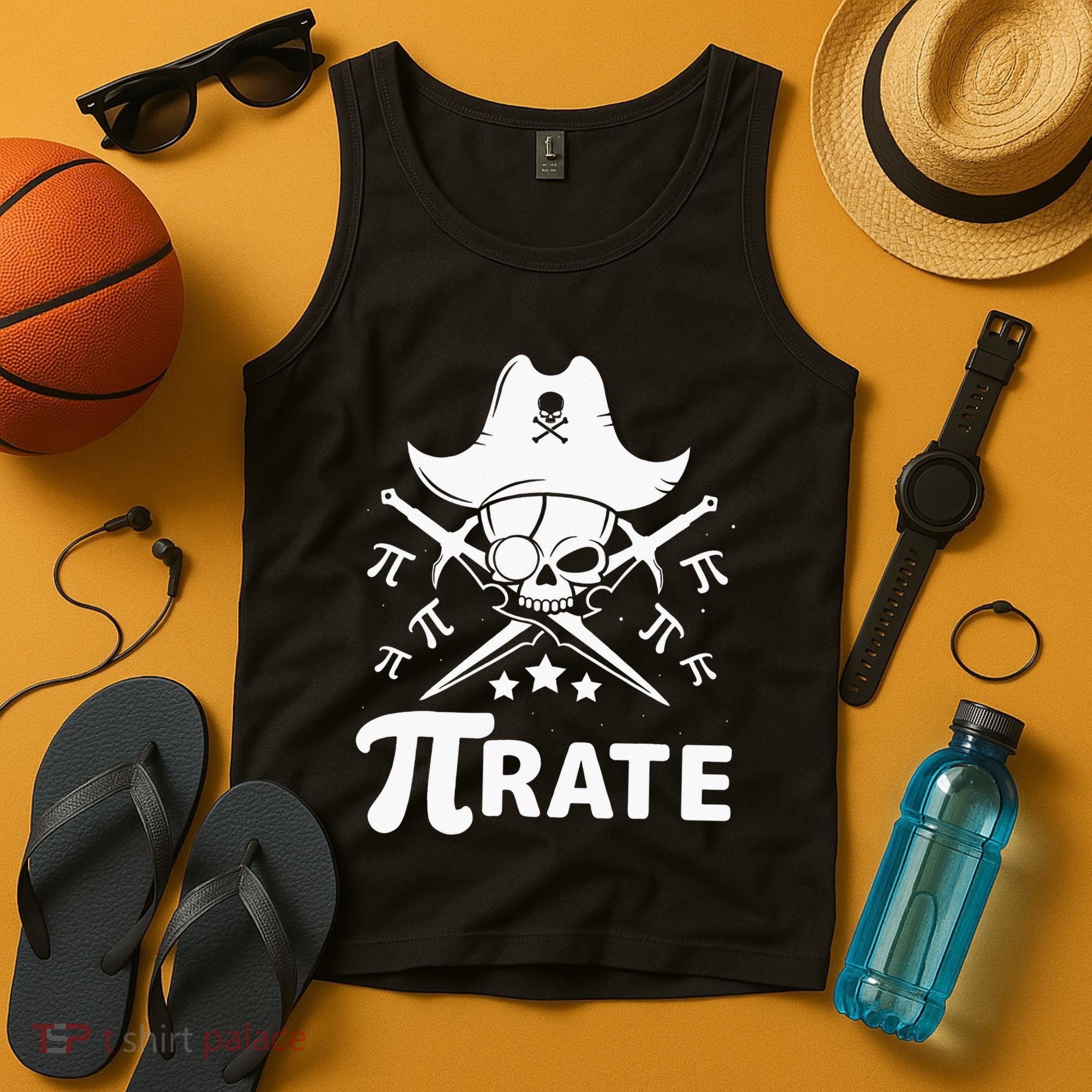 Funny Pi-Rate Happy Pi Day Math Pirate Pun Tank Top