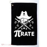 Funny Pi-Rate Happy Pi Day Math Pirate Pun Golf Towel thumb 0